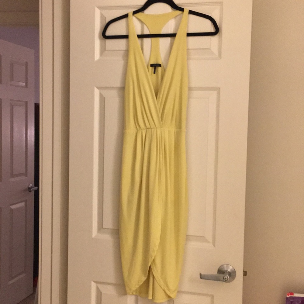 Yellow bobi black size XS mini dress, racer back